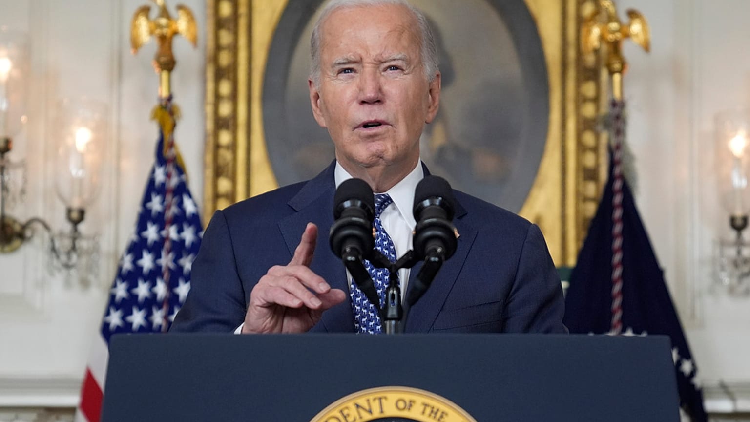 Joe Biden dando un discurso