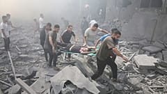 Evacuación tras ataque aéreo en Rafah