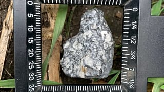 Berlin yakınlarında bulunan meteor parçası. 