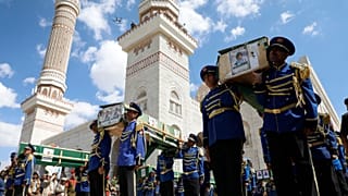 تشییع جنازه جنگجویان حوثی که در حملات آمریکا کشته شدند