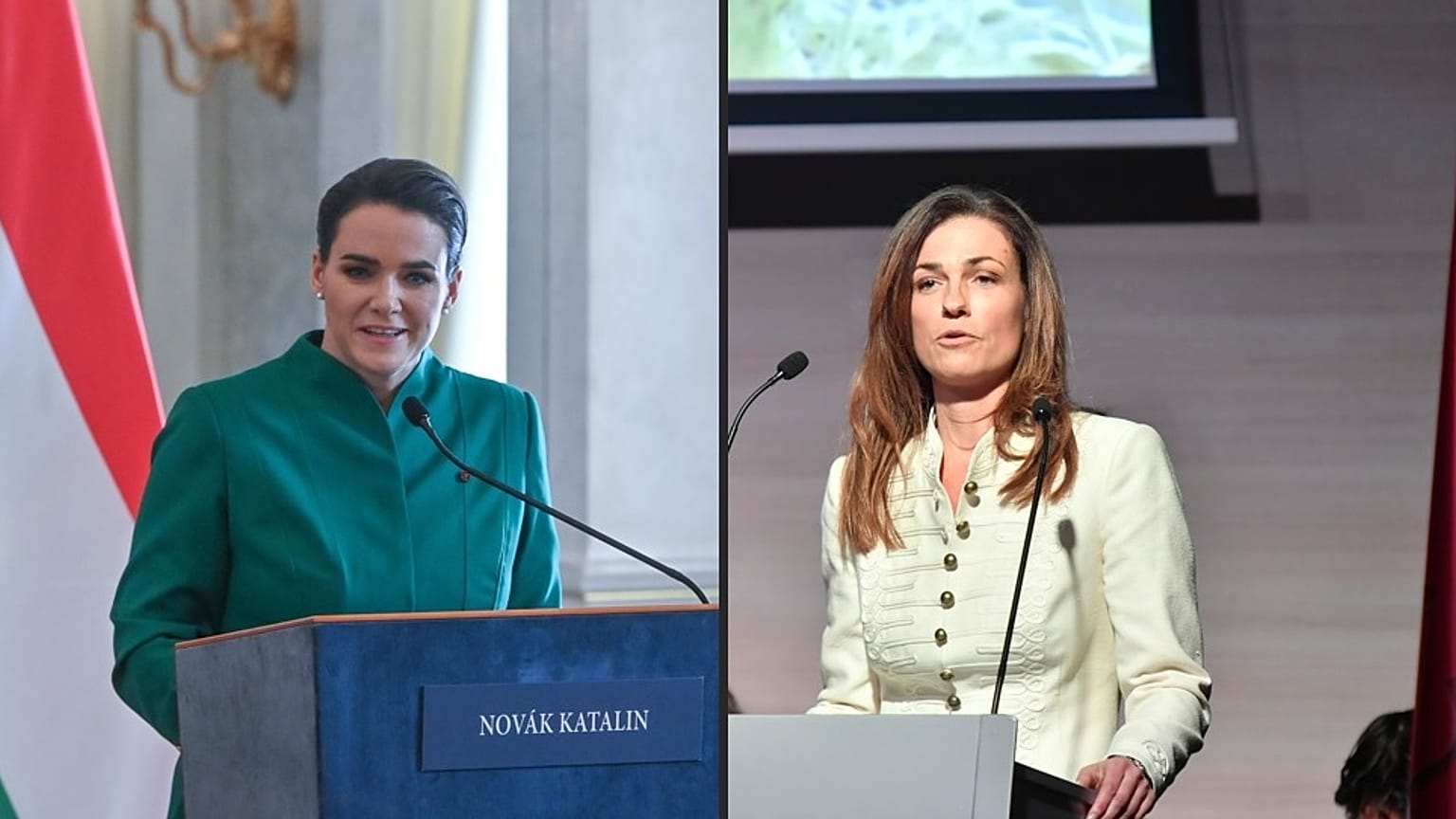 Novák Katalin és Varga Judit korábbi felvételeken