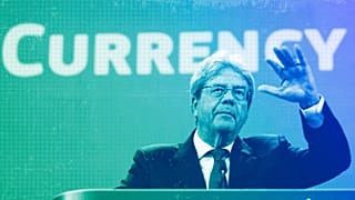 European Commissioner for Economy Paolo Gentiloni speaks during a media conference on the digital euro, in Brussels, June 2023