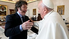 Der argentinische Präsident Javier Milei und Papst Franzikus
