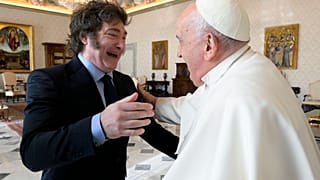 Der argentinische Präsident Javier Milei und Papst Franzikus