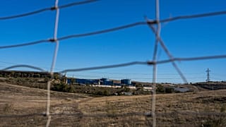 Ein Blick auf die Methanaufbereitungsanlage Las Dehesas am Stadtrand von Madrid.