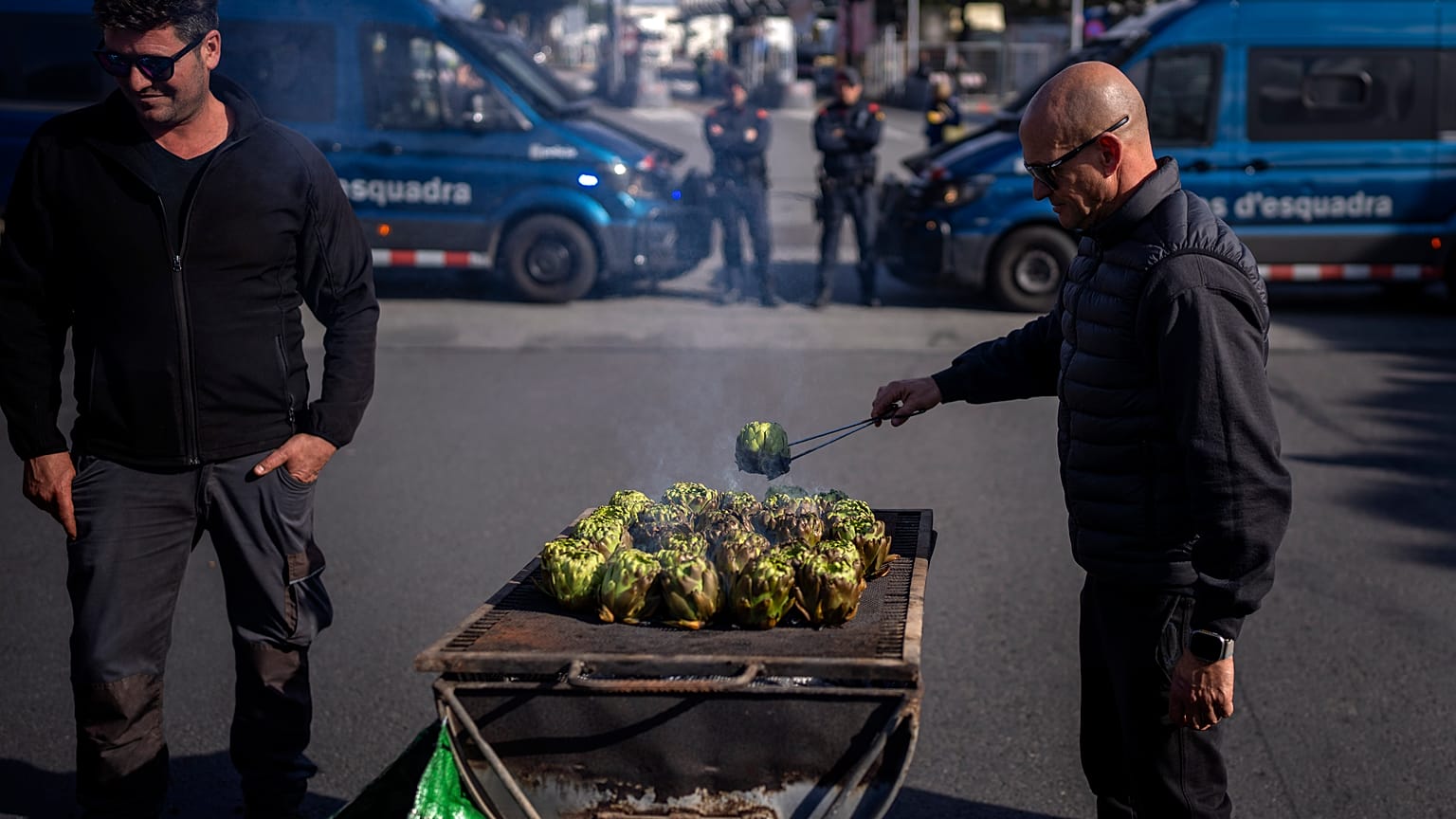 Protesto dos agricultores continuam em Barcelona
