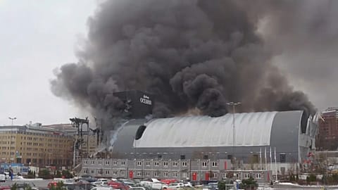 Feuer im Freizeitpark in Göteborg in Schweden