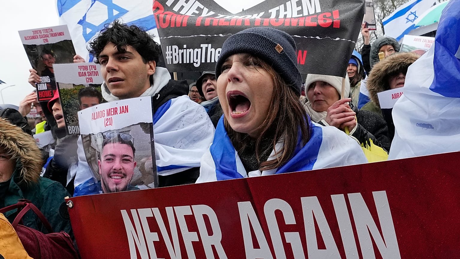 Familiares de reféns israelitas 