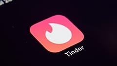 The icon for the dating app Tinder appears on a device.