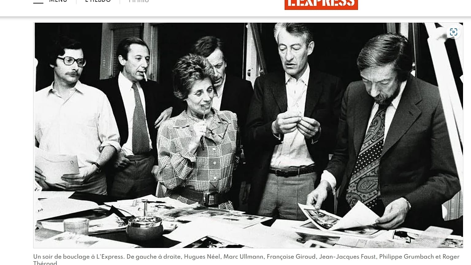 Fransız dergisi L'Express'nin eski yöneticisi Philippe Grumbach (sağdan ikinci)