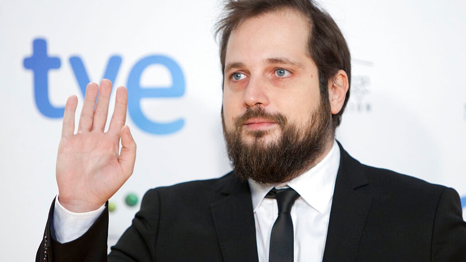 Der spanische Regisseur Carlos Vermut während des Fototermins zur Verleihung der Jose Maria Forque Preises in Madrid, Spanien.