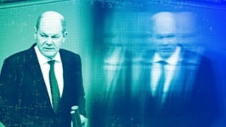 Germany's Chancellor Olaf Scholz makes a government statement in the Bundestag, Berlin, December 2023