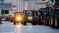 Тракторные протесты в столице Чехии, 19 января 2024 года.