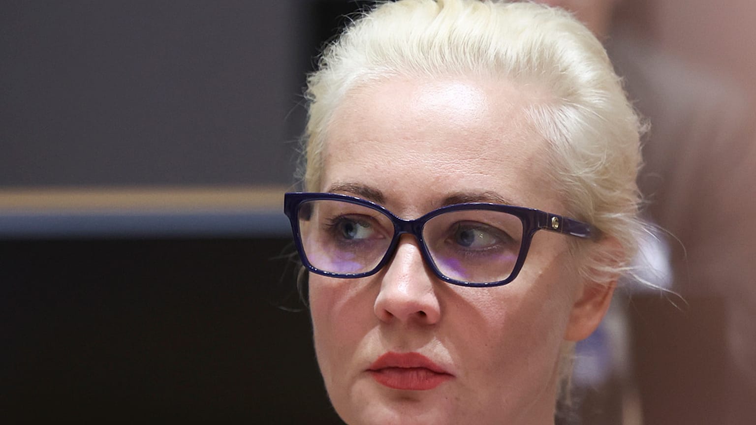 Navalnaja az Európai Tanács épületében - Brüsszel, 2024.02,19.