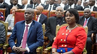 Cinayete kurban giden Cumhurbaşkanı Moise ve eşi (sağda)