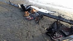 حوثی‌ها می‌گویند این تصاویر پهپاد آمریکایی «سرنگون شده» در سواحل دریای سرخ است 