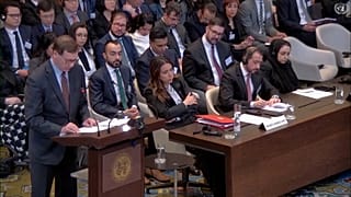 ريتشارد فيسيك/المستشار القانوني لوزراة الخارجية الأمريكية في محكمة العدل الدولية في لاهاي. 2024/02/21