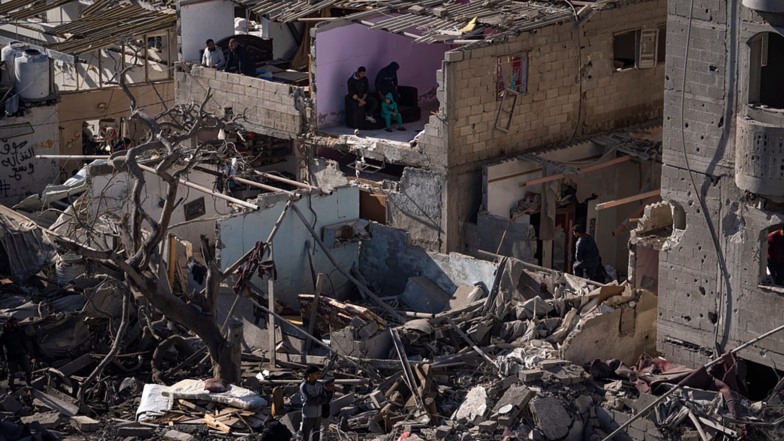 Edificios destruidos en la Franja de Gaza.