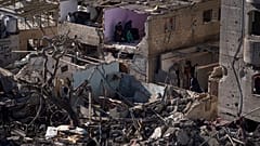 Edificios destruidos en la Franja de Gaza.