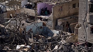 Edificios destruidos en la Franja de Gaza.