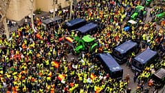 Protestos dos agricultores em Madrid