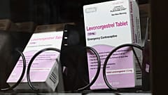 The emergency contraceptive levonorgestrel is displayed for sale in a vending machine on the campus of the University of Washington in Seattle.