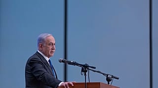 El primer ministro israelí, Benjamín Netanyahu, interviene en un acto en Jerusalén el 18 de febrero de 2024