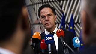 Mark Rutte holland ügyvivő miniszterelnök Brüsszelben