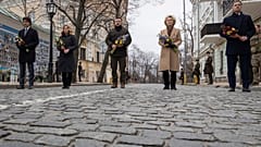 Ursula von der Leyen à Kyiv, samedi 24 février 2024.