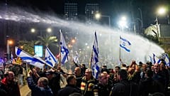 Ausschreitungen bei Friedensdemonstration in Tel Aviv, 24. Februar 2024