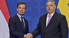Ulf Kristersson svéd miniszterelnök Orbán Viktorral 