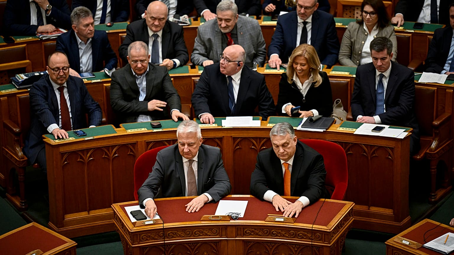 Macar Başbakan Orban ve yardımcısı İsveç'in üyeliğini oylarken