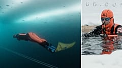 Croatian Valentina Cafolla breaks apnea ice diving world record with 140-metre swim