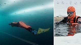 Croatian Valentina Cafolla breaks apnea ice diving world record with 140-metre swim