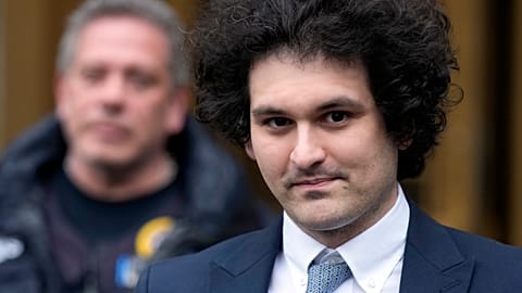 Sam Bankman-Fried leaves Manhattan federal court in New York on Feb. 16, 2023