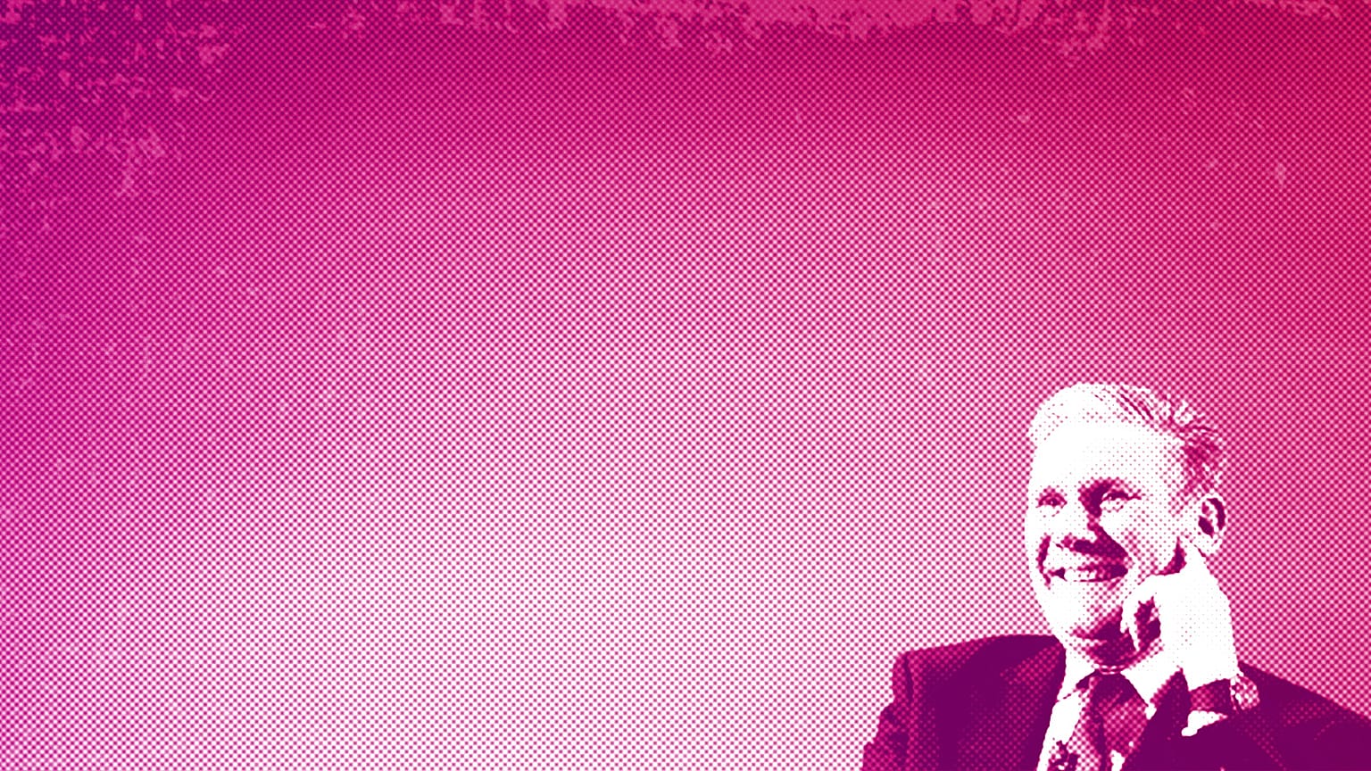 Keir Starmer, Leader of Britain's opposition Labour Party smiles during a question and answer session at a business conference in London, February 2024