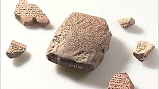 صورة مأخوذة من مقطع فيديو للوح الطيني المكتشف