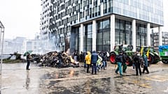 Landwirte bei einer Demonstration in Brüssel, Belgien, am 26. Februar 2024.