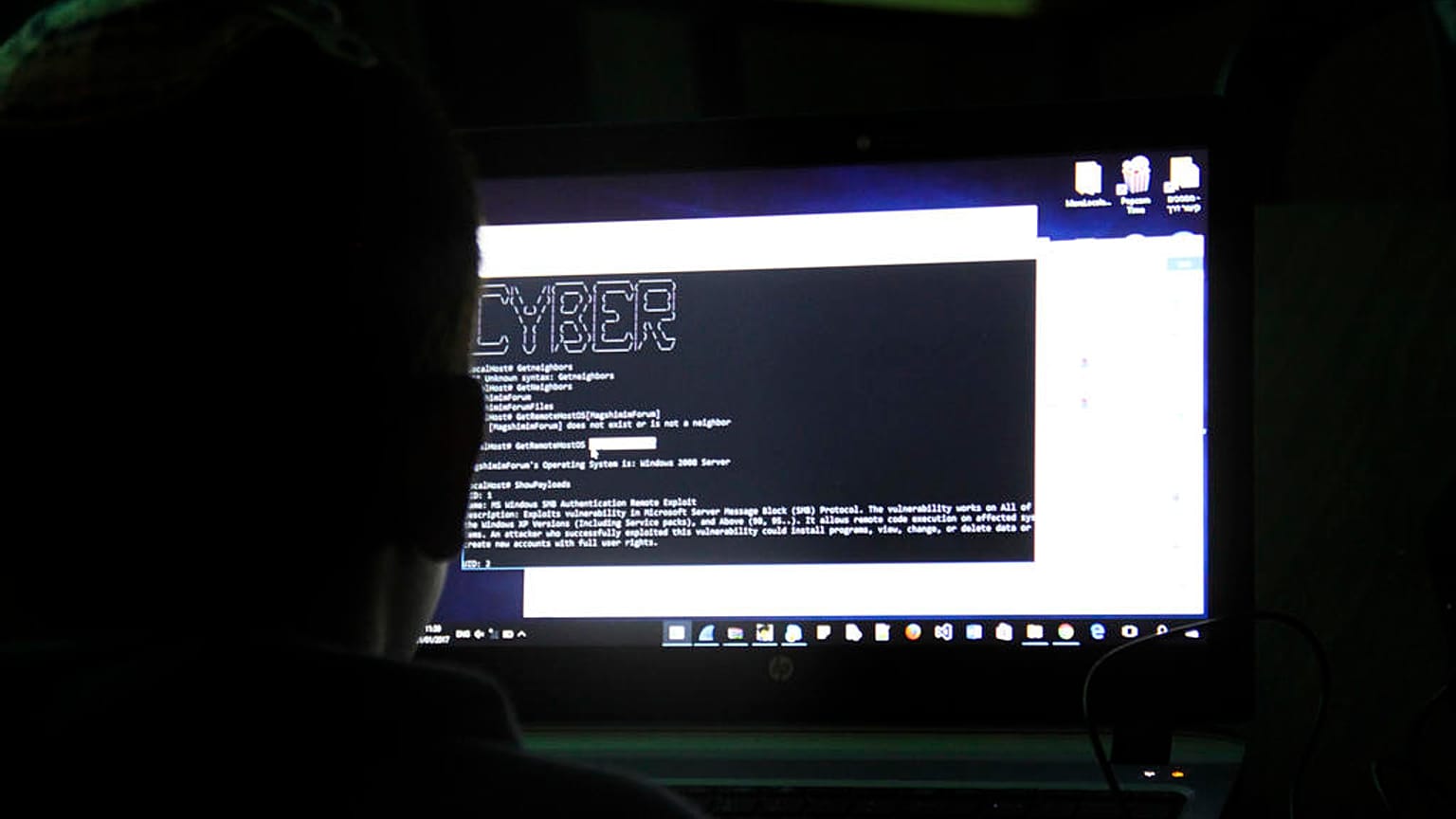 A tenth grader attending a class how to investigate a computer network that has been hacked in Beit Shemesh, Israel.