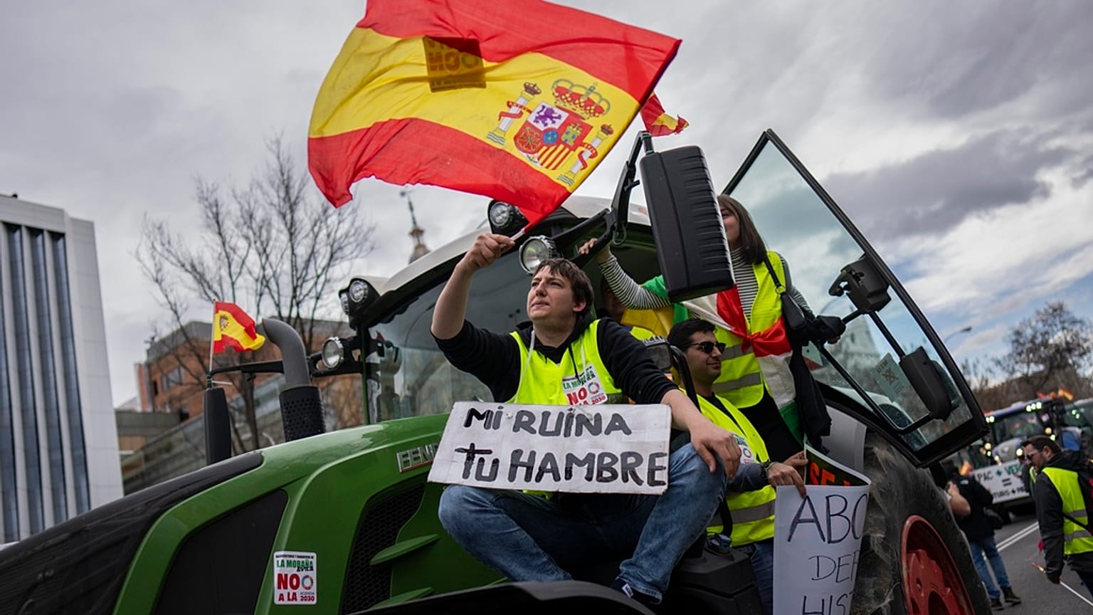 Manifestante en una de las últimas protestas en España