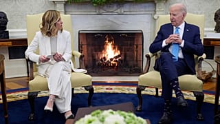 Le président Joe Biden rencontre la Premièr ministre italienne Giorgia Meloni à la Maison-Blanche, le vendredi 1er mars 2024, à Washington.