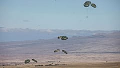U.S. Air Force conducts an airdrop