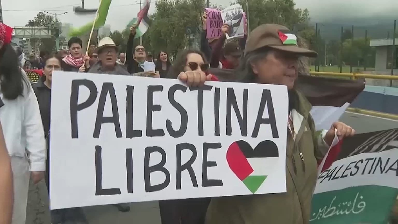 مظاهرة داعمة لفلسطين في الإكوادور. 2024/03/02