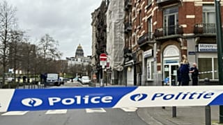 Fotónk illusztráció: rendőrségi kordon szalagja Brüsszelben