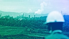 Steam rise from PT Vale Indonesia's nickel processing plant in Sorowako, South Sulawesi, September 2023