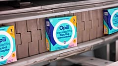 This photo shows boxes of Opill, the first over-the-counter birth control pill available later this month in the United States.
