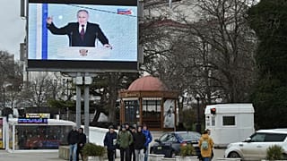 Архив: Севастополь. В феврале 2024 г. Центризбирком РФ заявил, что до 112,3 миллиона человек имеют право голосовать в России и оккупированных ею районах Украины