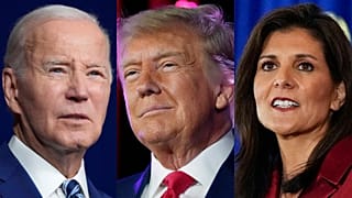 President Joe Biden, former President Donald Trump and former UN Ambassador Nikki Haley
