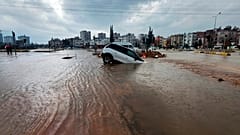 هطول أمطار غزيرة في أنطاليا، جنوب تركيا، 13 فبراير 2024.