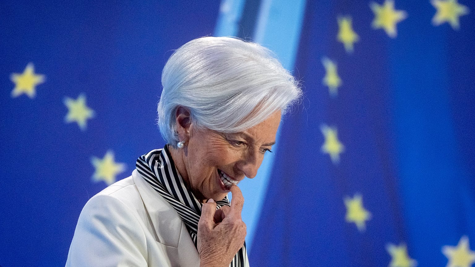 President of European Central Bank, Christine Lagarde, attends a press conference after an ECB's governing council meeting in Frankfurt, Germany, on Jan. 25, 2024